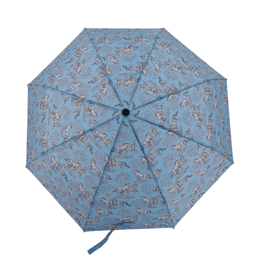 AWST Int'l Lila Compact Umbrella-Blue Toile - Breeches.com - Flyclothing LLC