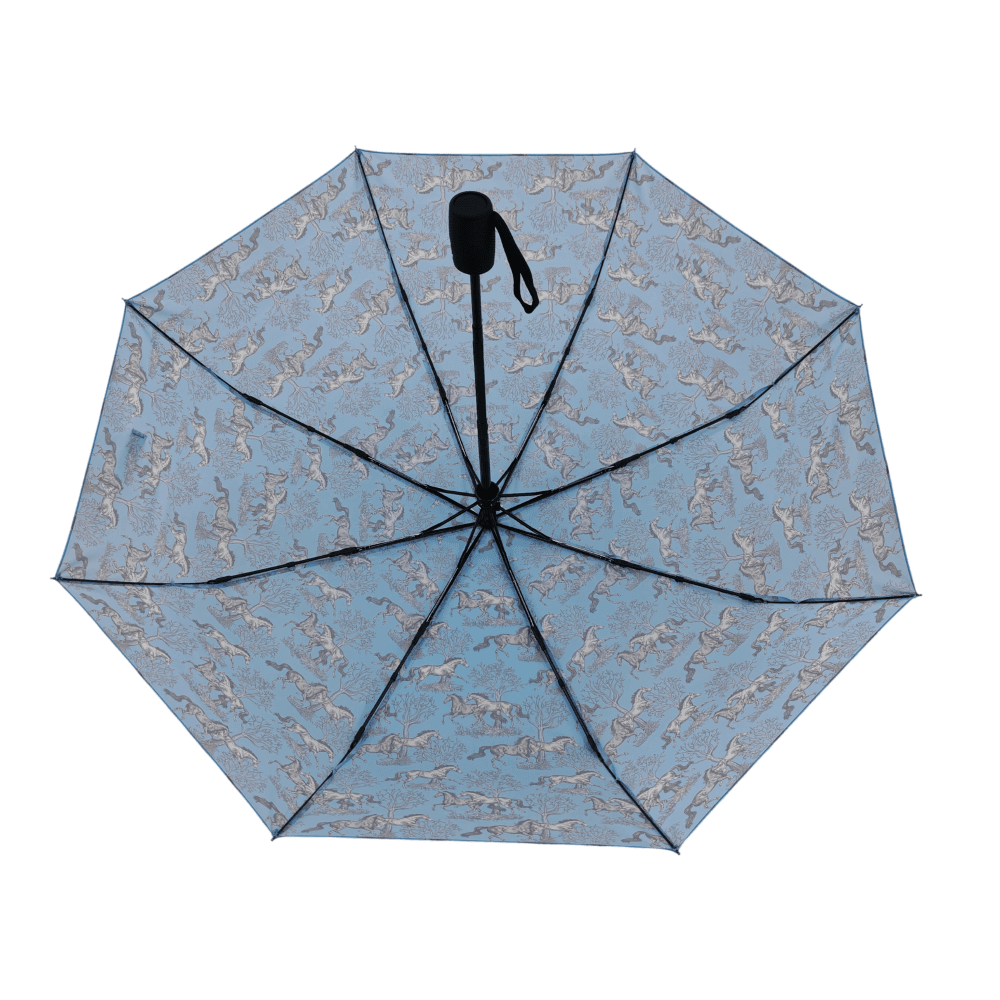 AWST Int'l Lila Compact Umbrella-Blue Toile - Breeches.com - Flyclothing LLC