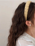 Polka Dot Polyester Wide Headband - Trendsi - Flyclothing LLC