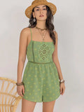 Square Neck Spaghetti Strap Romper - Trendsi - Flyclothing LLC