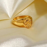 18K Gold-Plated Cupid Ring - Trendsi - Flyclothing LLC