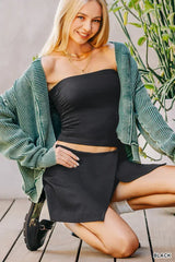 Zenana Wrap Front Skort - Trendsi - Flyclothing LLC