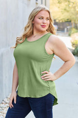 Basic Bae Bamboo Full Size Round Neck Tank - Trendsi - Flyclothing LLC