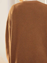Button Down V-Neck Long Sleeve Cardigan - Trendsi - Flyclothing LLC