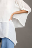 Umgee Full Size Cuffed Half Sleeve Layered Top Plus Size - Trendsi