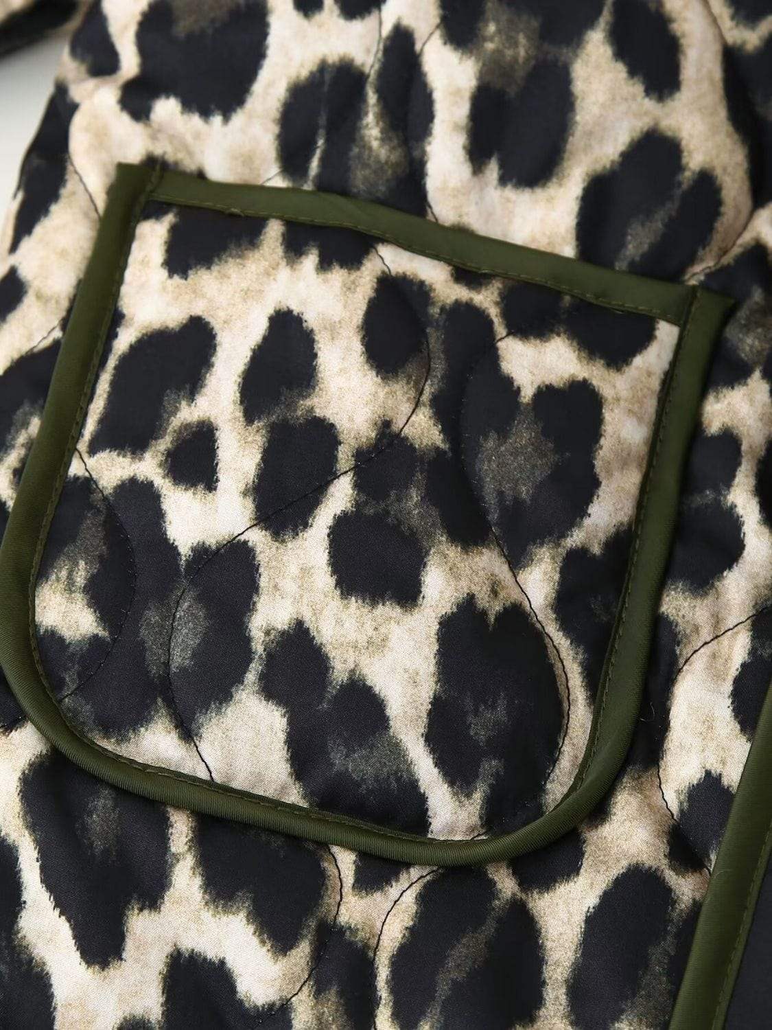 Leopard Open Front Long Sleeve Outerwear - Trendsi - Flyclothing LLC