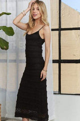 ADORA Lace Scoop Neck Midi Cami Dress - Trendsi - Flyclothing LLC