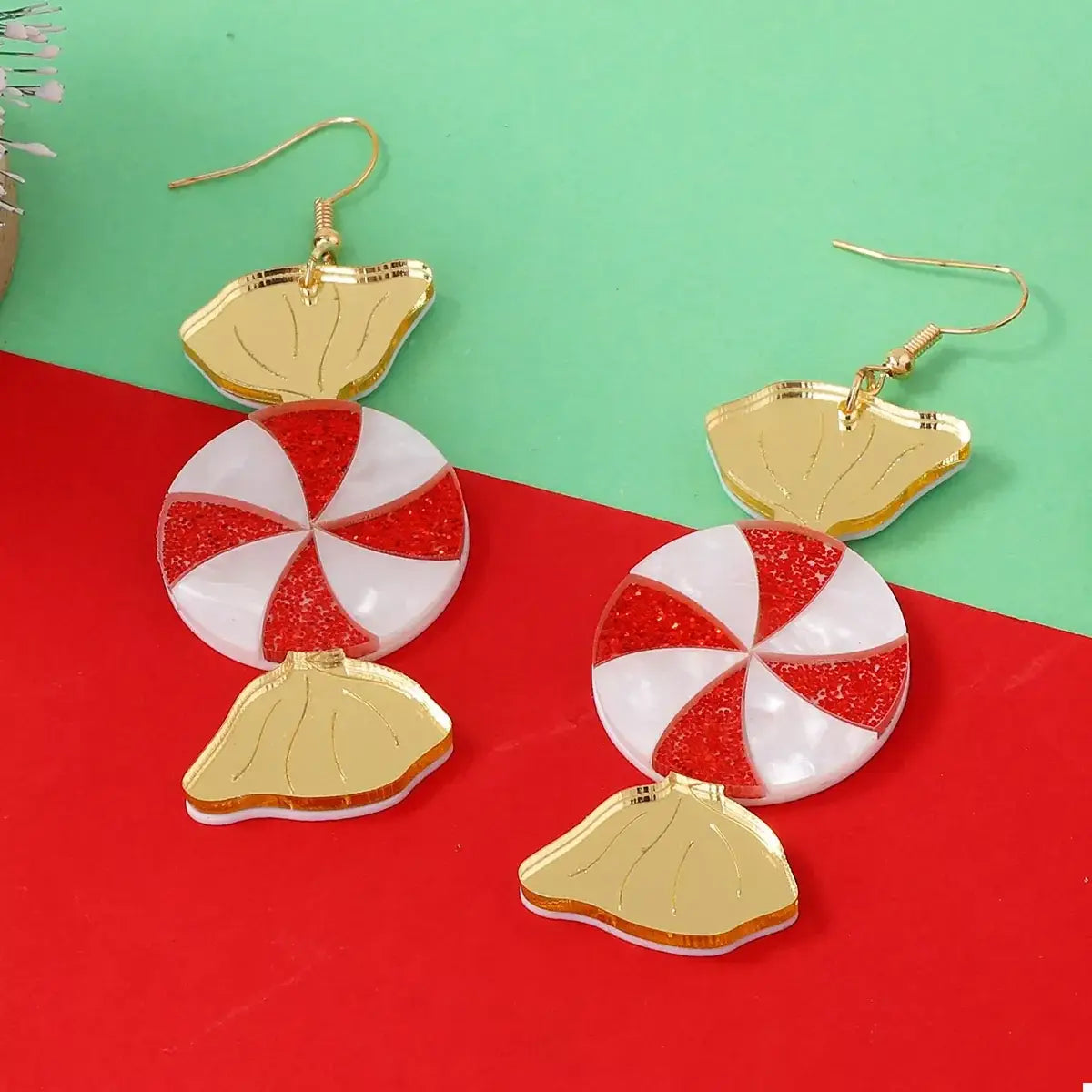 Christmas Candy Drop Earrings - Trendsi - Flyclothing LLC