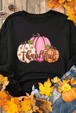 Pumpkin Graphic Round Neck Dropped Shoulder Sweatshirt - Trendsi - Flyclothing LLC