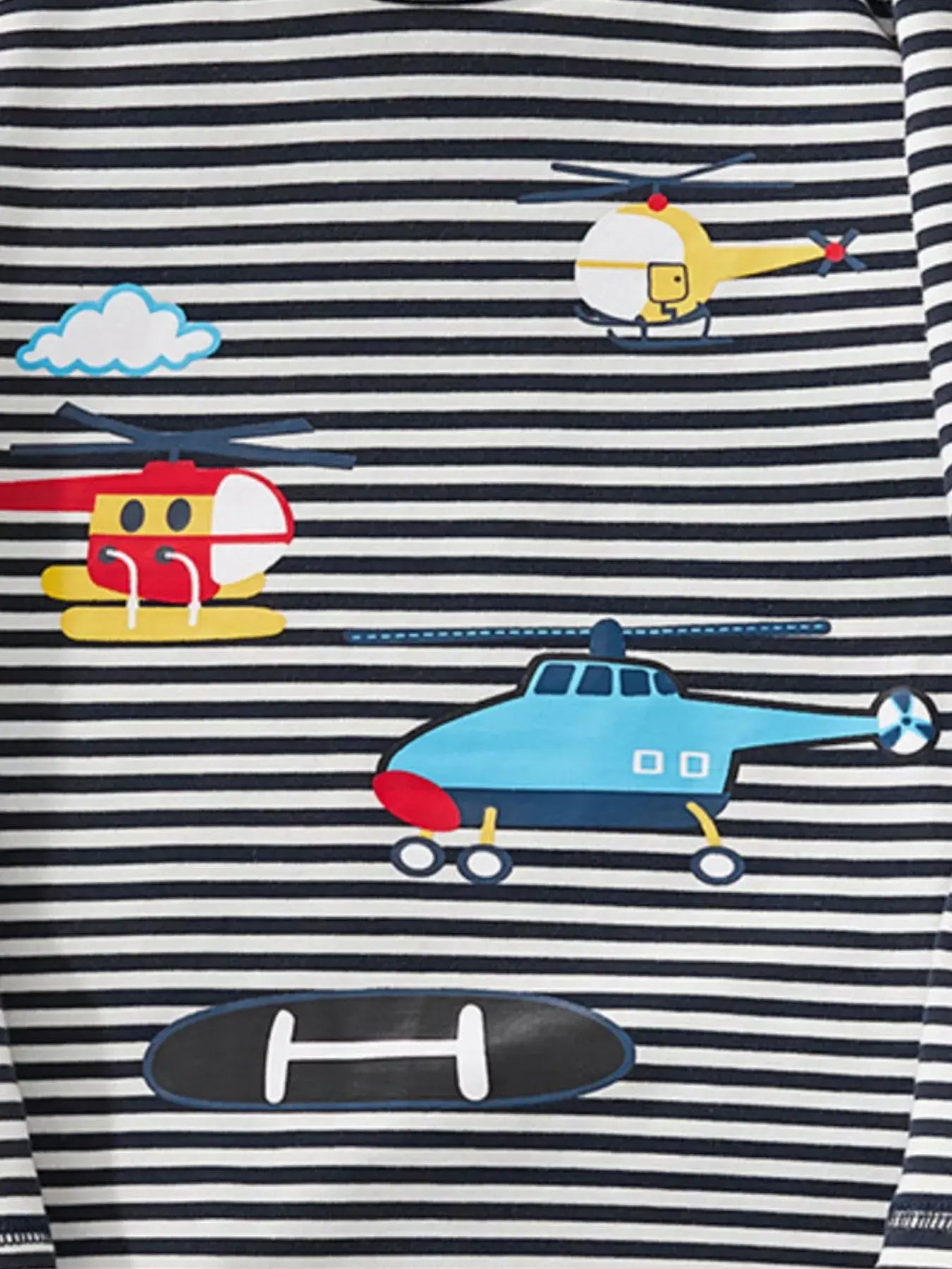 Children's Striped Helicopter Long Sleeve T-Shirt - Trendsi - Flyclothing LLC