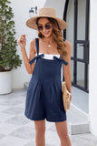 Knotted Strap Romper with Pockets - Trendsi