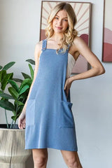 Heimish Full Size Ribbed Sleeveless Mini Tank Dress Plus Size - Trendsi - Flyclothing LLC