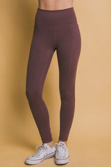 Love Tree High Waist Leggings with Side Pockets - Trendsi