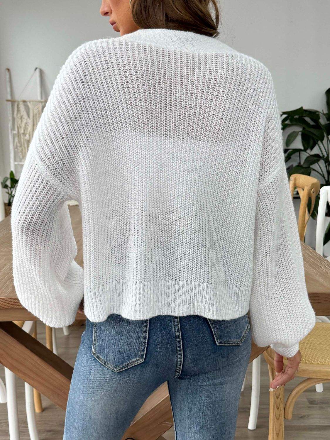 V-Neck Button Up Long Sleeve Cardigan - Trendsi - Flyclothing LLC