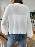 V-Neck Button Up Long Sleeve Cardigan - Trendsi