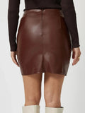 Ruched Asymmetrical Hem Skirt - Trendsi