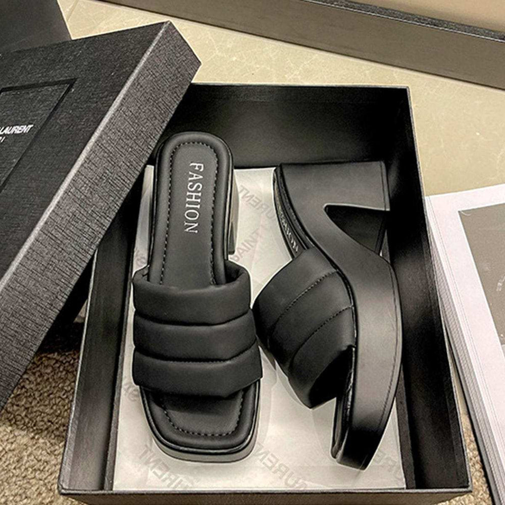 Open Toe Block Heel Sandals - Trendsi - Flyclothing LLC