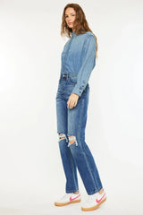 Kancan Ultra High Rise 90's Boyfriend Jeans - Trendsi - Flyclothing LLC