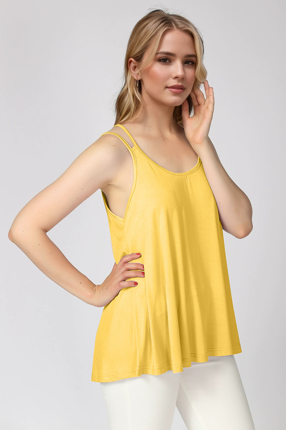 Basic Bae Bamboo Scoop Neck Double Spaghetti Straps Cami - ShopBasicbae - Flyclothing LLC