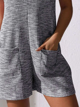 Full Size Button Front Romper with Pockets Plus Size - Trendsi - Flyclothing LLC