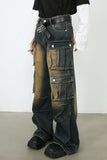 Men's Washed Wide Leg Jeans - Trendsi