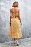 Plaid Square Neck Midi Cami Dress - Trendsi - Flyclothing LLC