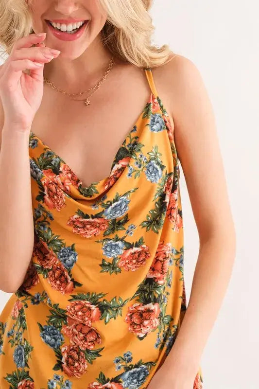 And The Why Floral Printed Casual Tank Top - Trendsi - Flyclothing LLC