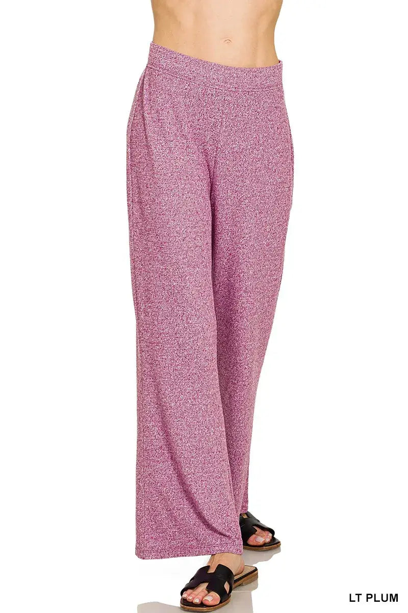 Zenana Soft Elastic Waisted Flare Pants - Trendsi - Flyclothing LLC