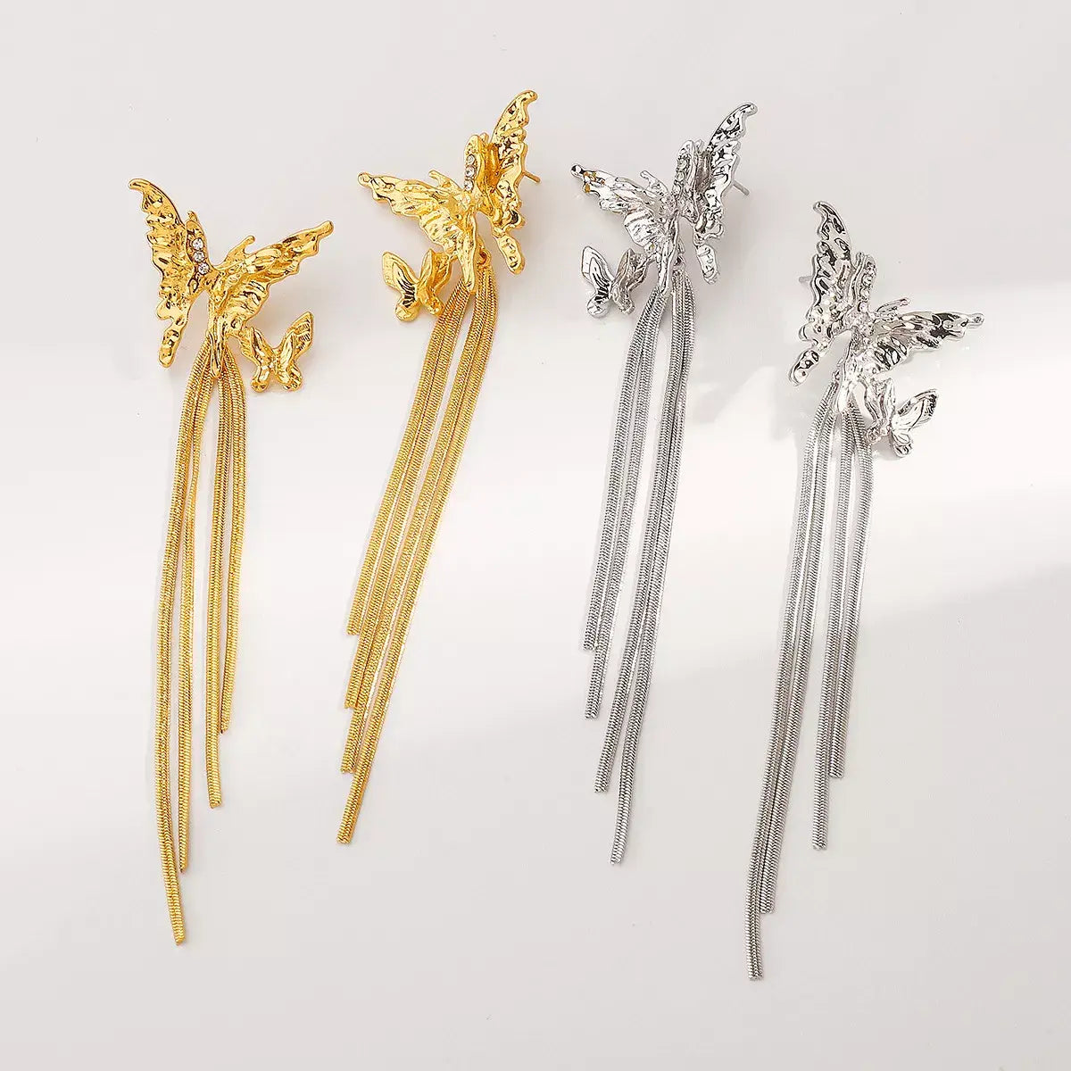 Butterfly Fringe Dangle Earrings - Trendsi - Flyclothing LLC
