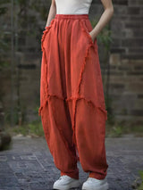 Frayed Edge Harem Pants - Trendsi - Flyclothing LLC