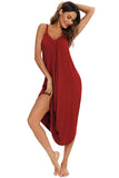 V-Neck Midi Lounge Dress - Trendsi - Flyclothing LLC