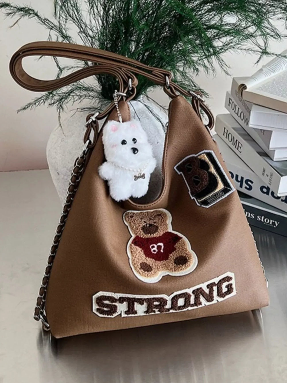 Cute Bear Adjustable Strap Handbag - Trendsi - Flyclothing LLC