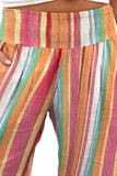 Plus Size Striped Wide Leg Pants - Trendsi - Flyclothing LLC
