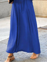 Full Size Solid Color Maxi Shirt Dress Plus Size - Trendsi - Flyclothing LLC