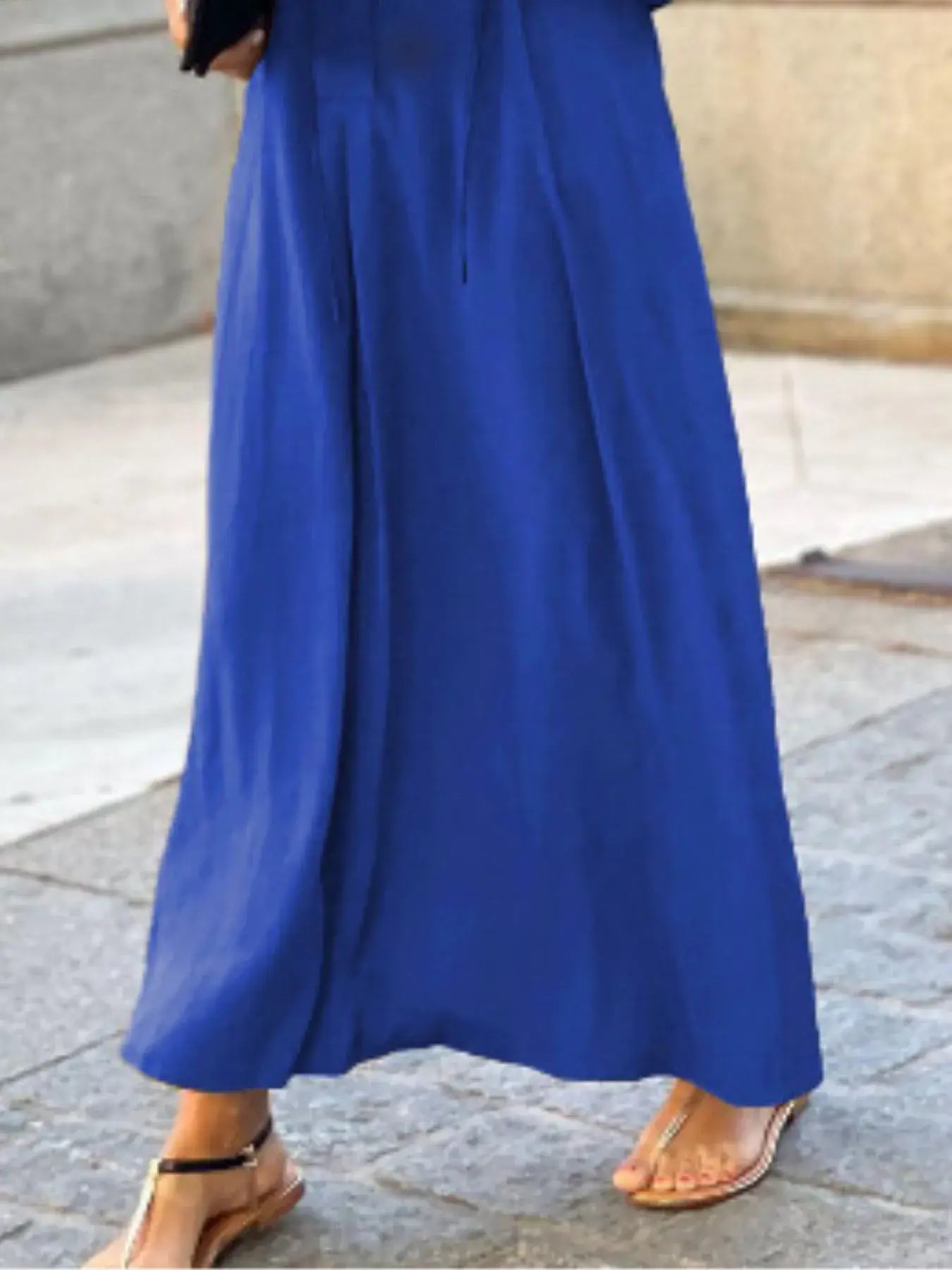 Full Size Solid Color Maxi Shirt Dress Plus Size - Trendsi - Flyclothing LLC