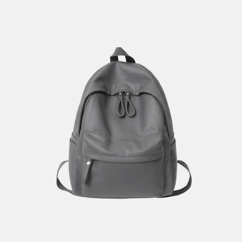 PU Leather Zip Backpack Bag - Trendsi - Flyclothing LLC