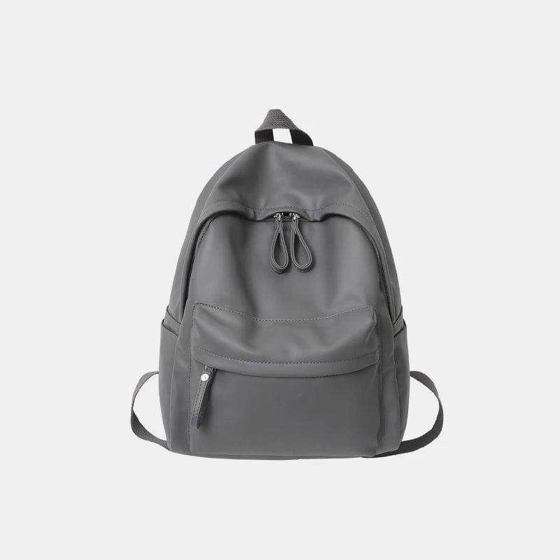PU Leather Zip Backpack Bag - Trendsi - Flyclothing LLC