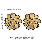 18K Gold-Plated Flower Stud Earrings - Trendsi - Flyclothing LLC