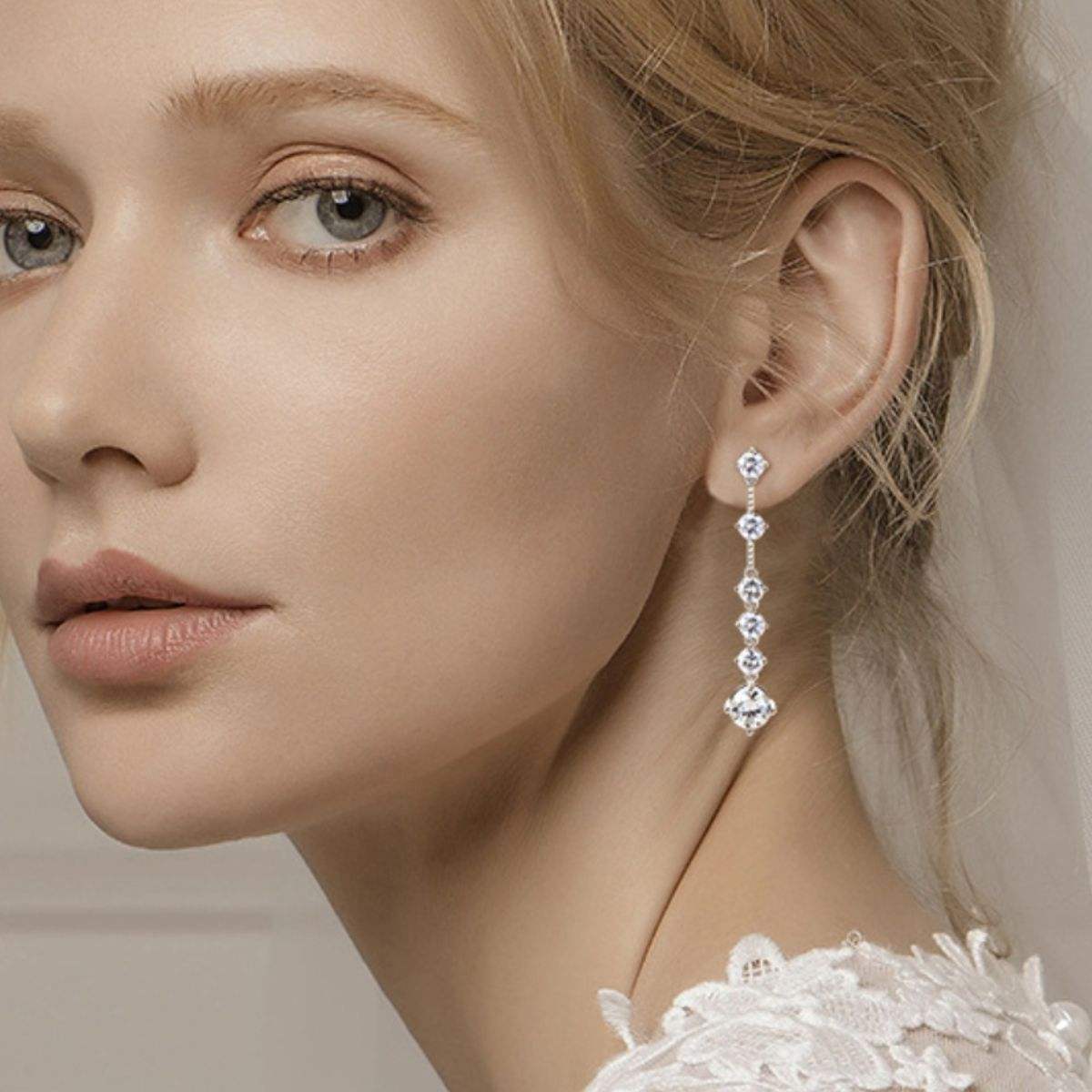 4 Carat Moissanite 925 Sterling Silver Earrings - Trendsi - Flyclothing LLC