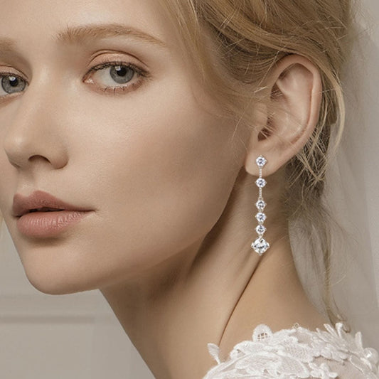 4 Carat Moissanite 925 Sterling Silver Earrings - Trendsi
