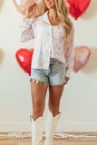 Heart Print Collared Neck Long Sleeve Shirt - Trendsi - Flyclothing LLC