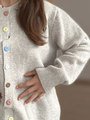 Button Down Long Sleeve Cardigan - Trendsi
