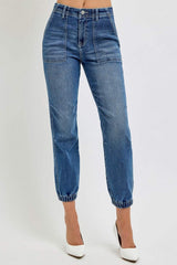 RISEN Full Size High Rise Ankle Jogger Jeans - Trendsi - Flyclothing LLC