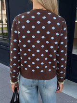 Polka Dot Button Up Cardigan - Trendsi - Flyclothing LLC