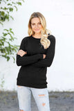Round Neck Raglan Sleeve Sweater - Trendsi - Flyclothing LLC