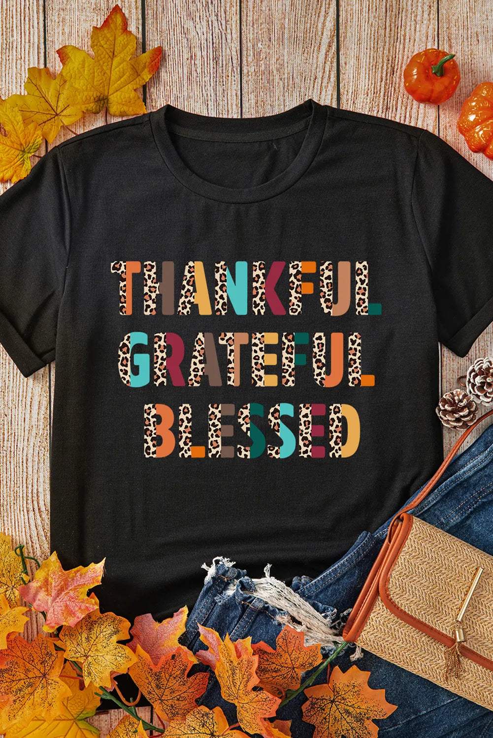 Letter Graphic Round Neck Short Sleeve T-Shirt - Trendsi - Flyclothing LLC