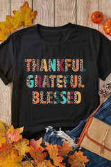 Letter Graphic Round Neck Short Sleeve T-Shirt - Trendsi - Flyclothing LLC