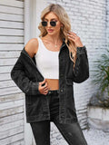 Button Up Long Sleeve Denim Jacket - Trendsi - Flyclothing LLC