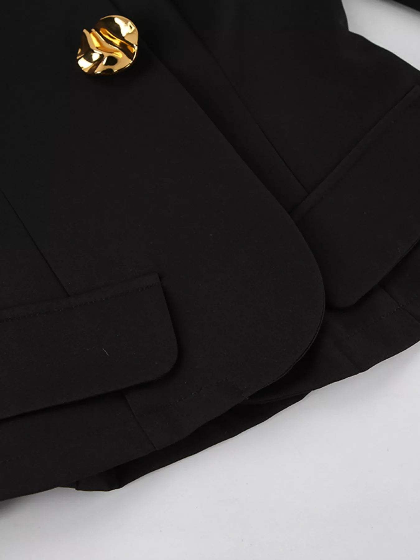 Puffy Sleeve Blazer and Wide-Leg Pants Set - Trendsi - Flyclothing LLC