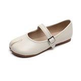 Split-Toe Flat Slip-Ons - Trendsi